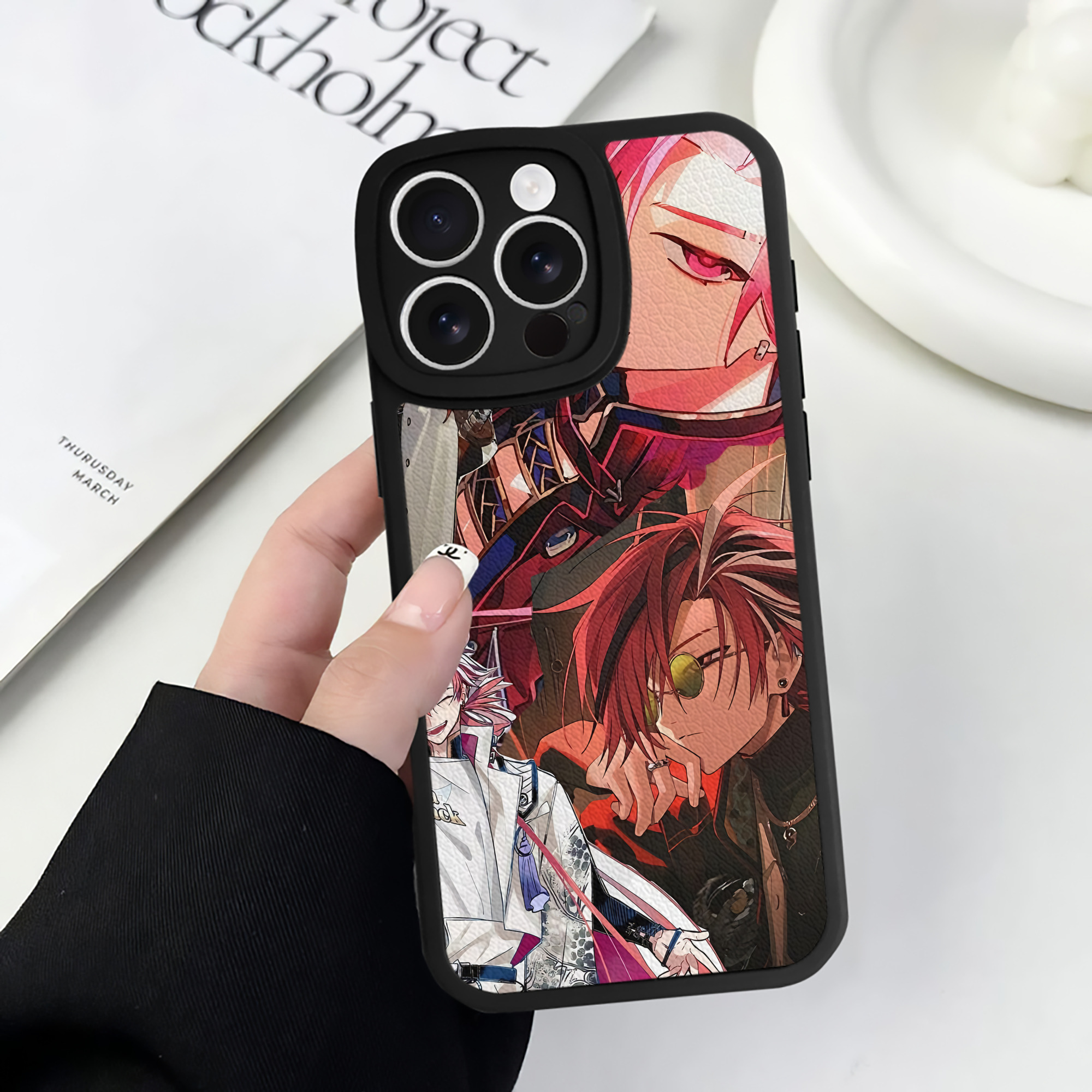 （画像用） 刀剣乱舞 Touken Ranbu 【iPhone 16シリーズ対応】シリコンスマホケース（レザー調） 材質：シリコン